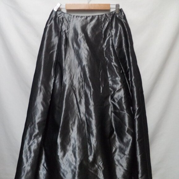 Scott McClintock silver Long Satin full length skirt Tulle Occasion Formal Sz 10